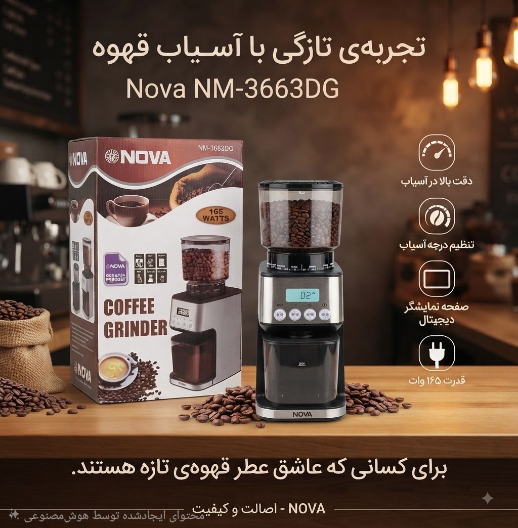 آسیاب قهوه نوا مدل 3663