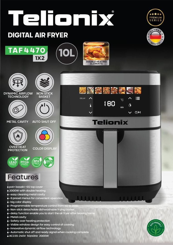 سرخکن10لیتر رژیمیتلونیکس مدل taf4470